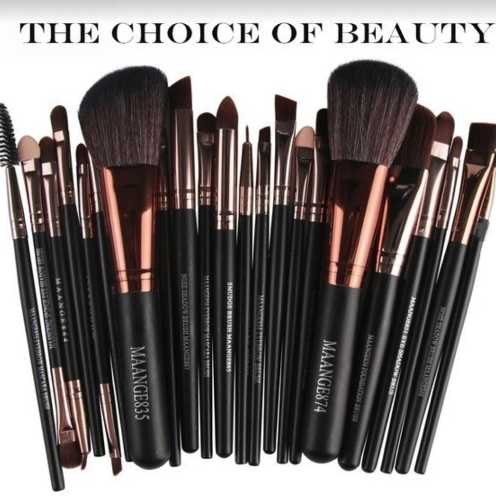 5 Piece Makeup Brush Set Soft Synthetic Fibers Plastic Handle Mix & Match 5 pcs!